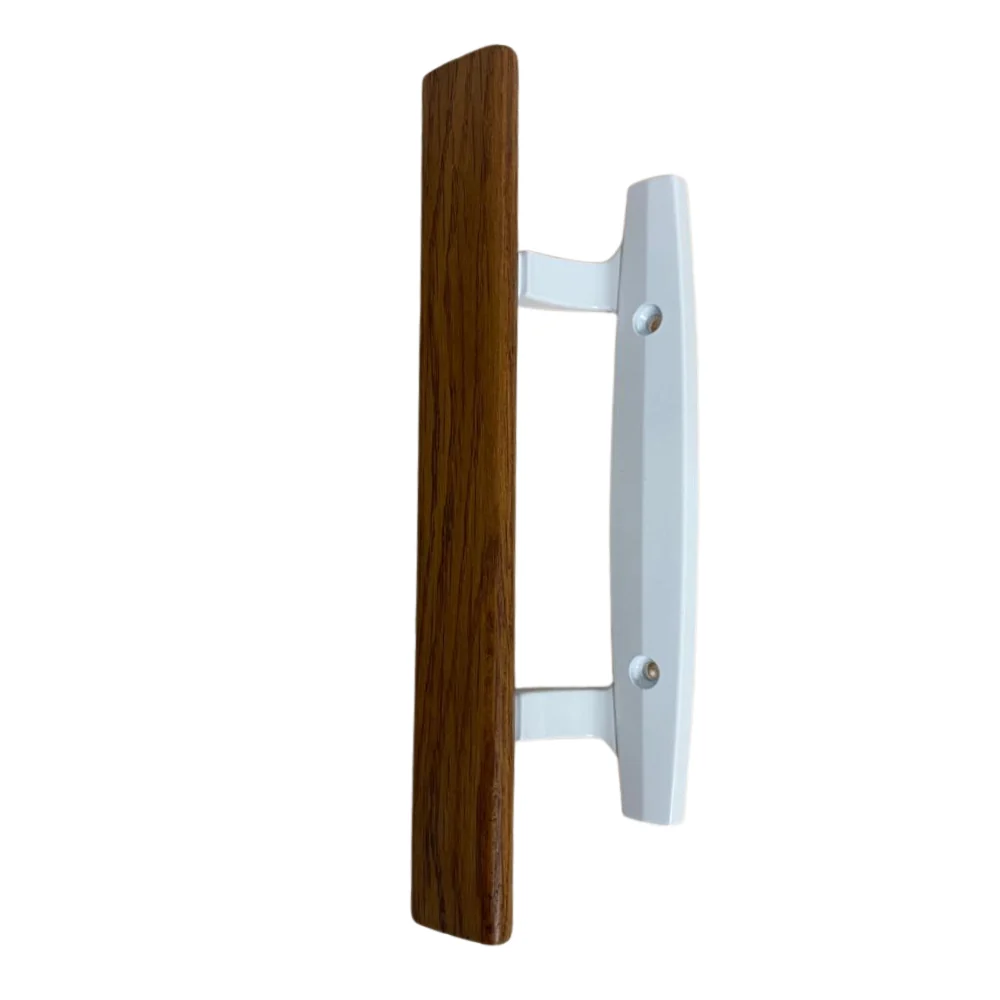 Canyon Door Supply (DH-207-W) Wood Grip Pull Handle for Sliding Door, 3-15/16″ Hole Space – White