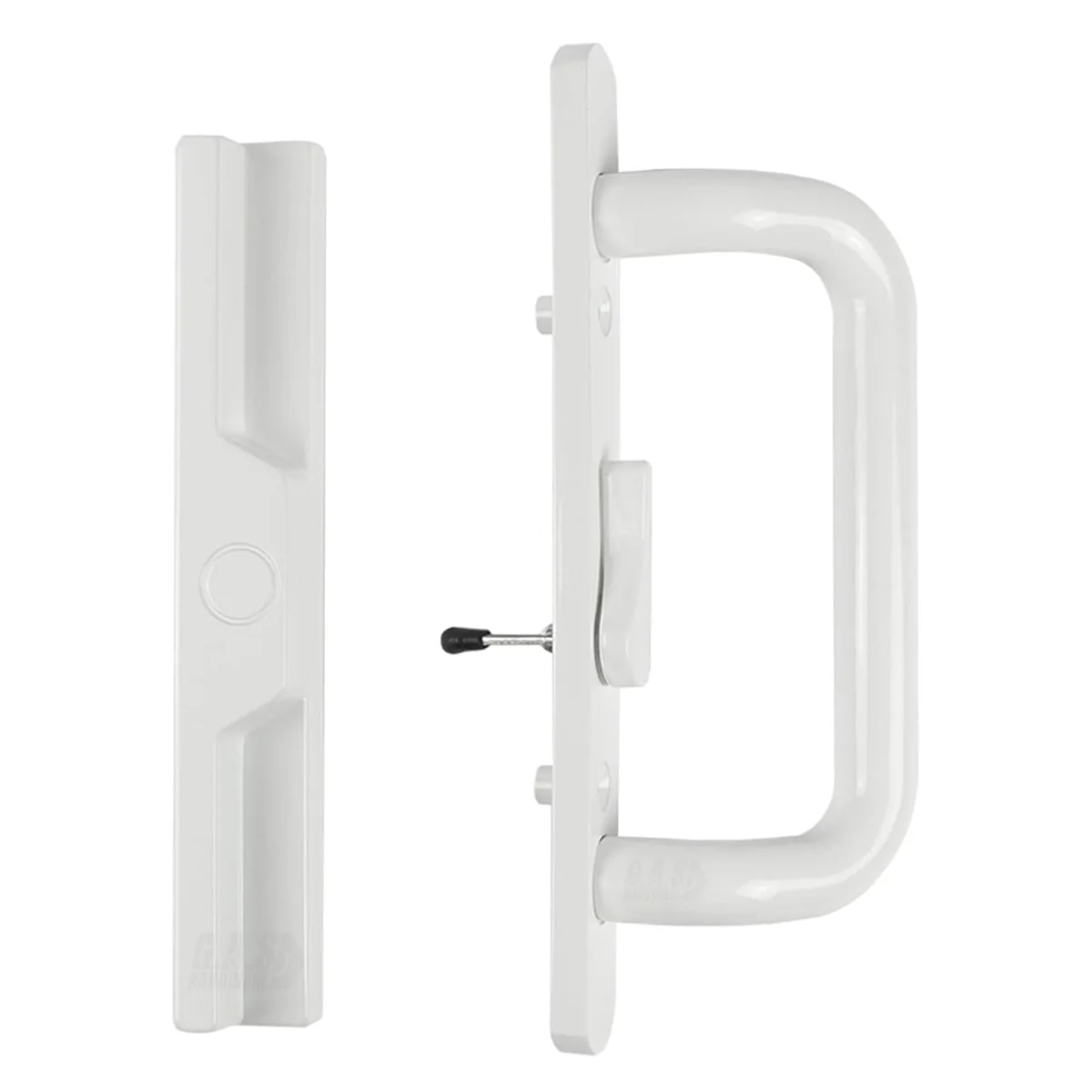 Canyon Door Supply (DH-204-W) Handle for Sliding Door, 3-15/16″ Hole Space – Offset Latch, White, view 2