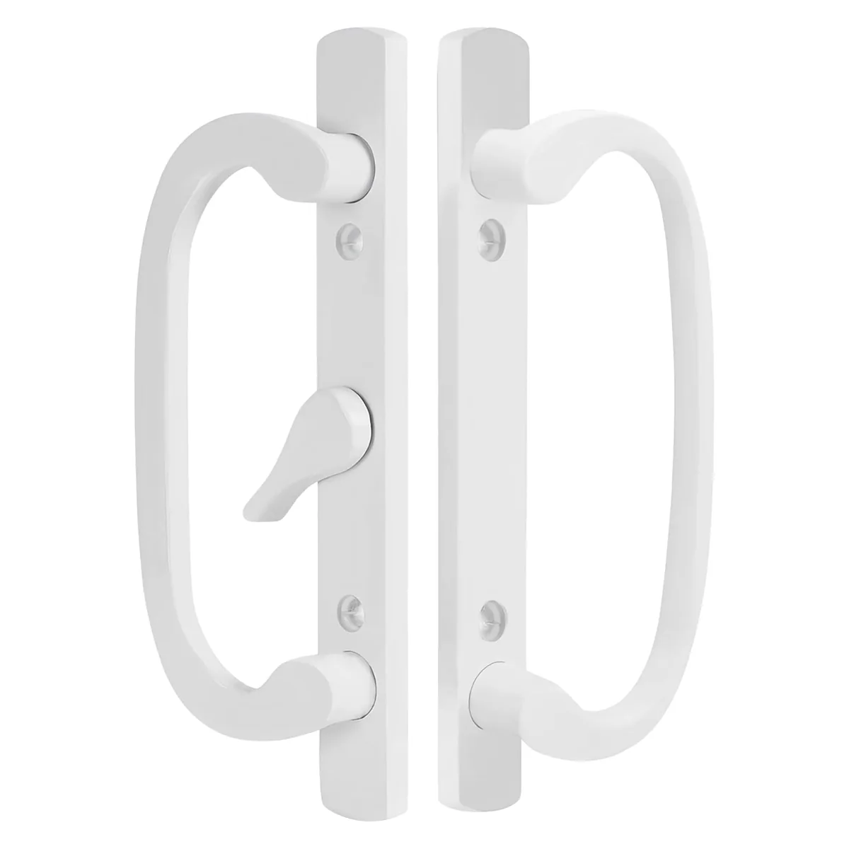 Canyon Door Supply (DH-211-W) Legacy Handle Set for Sliding Doors, 3-15/16″ Hole Space- WHITE – CENTER LATCH, view 2