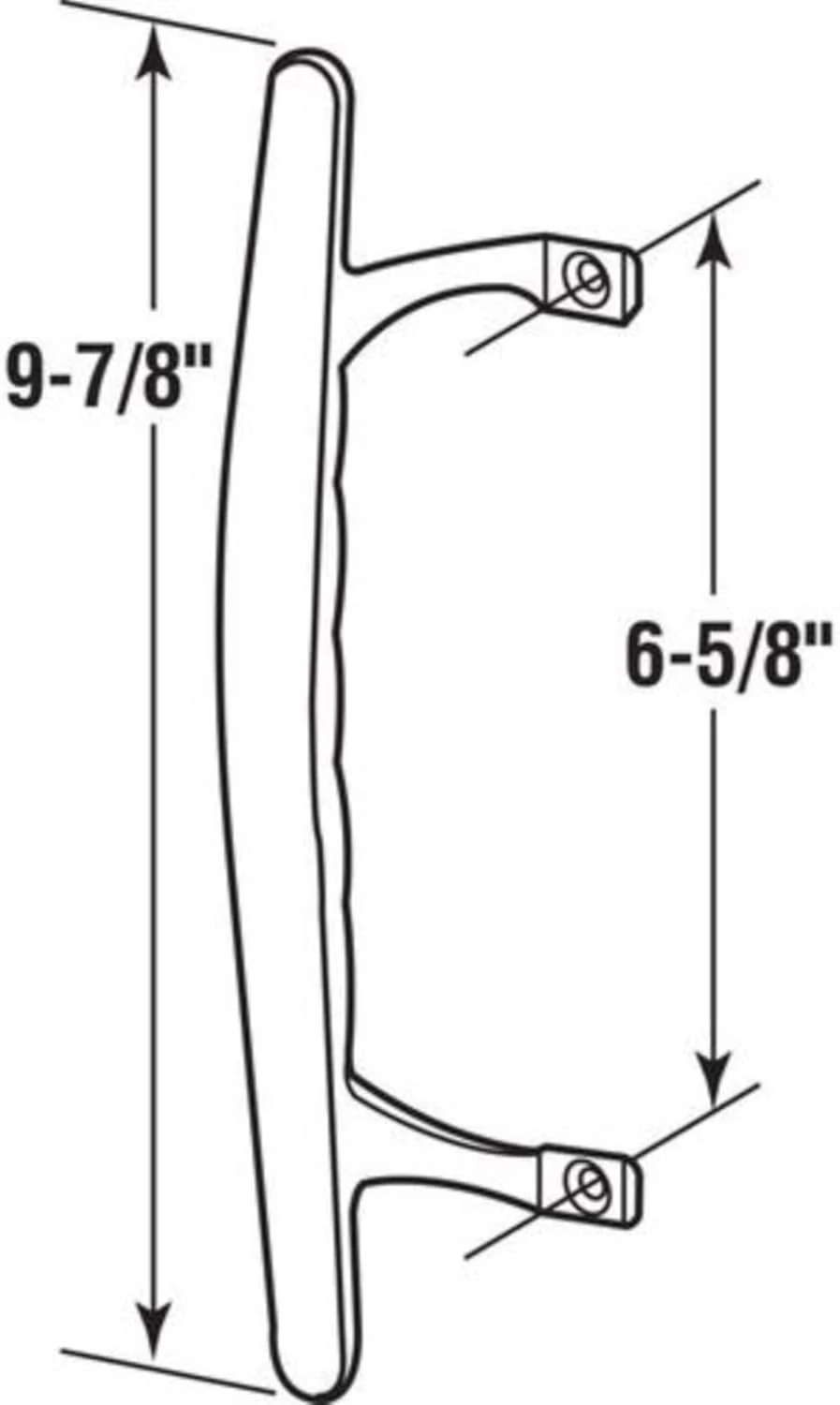 Canyon Door Supply (DH-103-W) Pull Handle for Sliding Doors, 6-5/8″ Hole Space – White, view 2