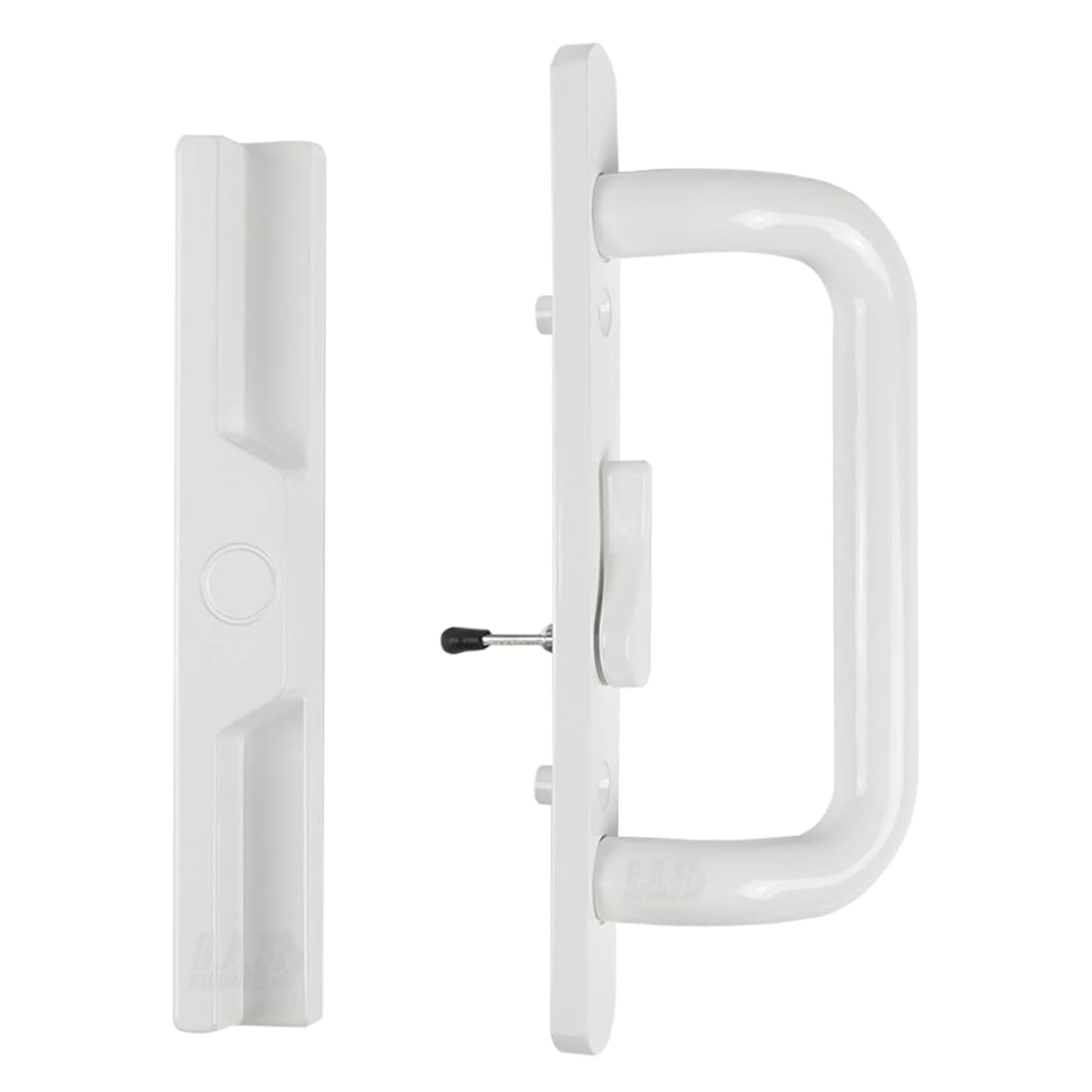 Canyon Door Supply (DH-204-W) Handle for Sliding Door, 3-15/16″ Hole Space – Offset Latch, White
