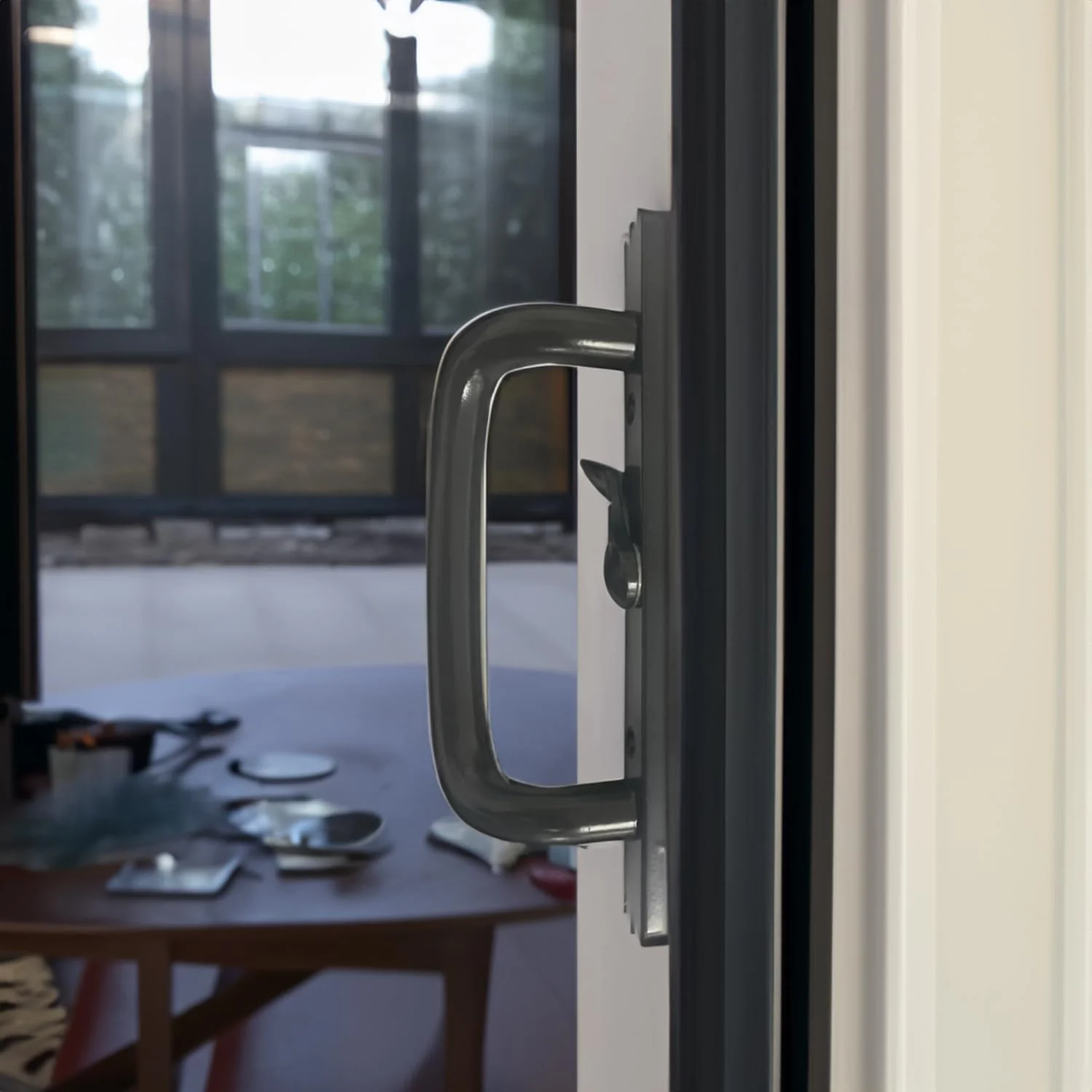 Canyon Door Supply (DH-204-C-B) Handle for Sliding Door, 3-15/16″ Hole Space – Center Latch, Bronze, view 4