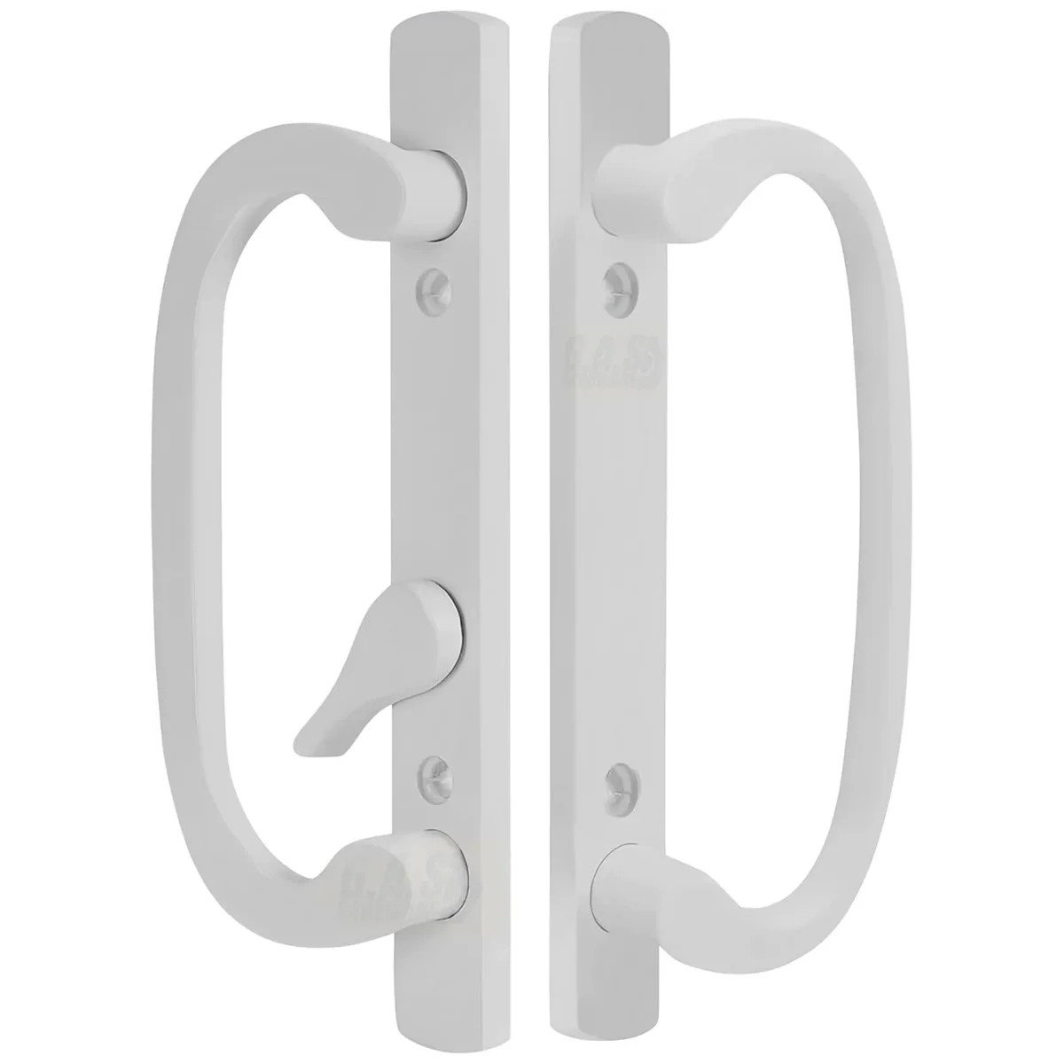 Canyon Door Supply (DH-211-W) Legacy Handle Set for Sliding Doors, 3-15/16″ Hole Space – White – OFF SET LATCH, view 3
