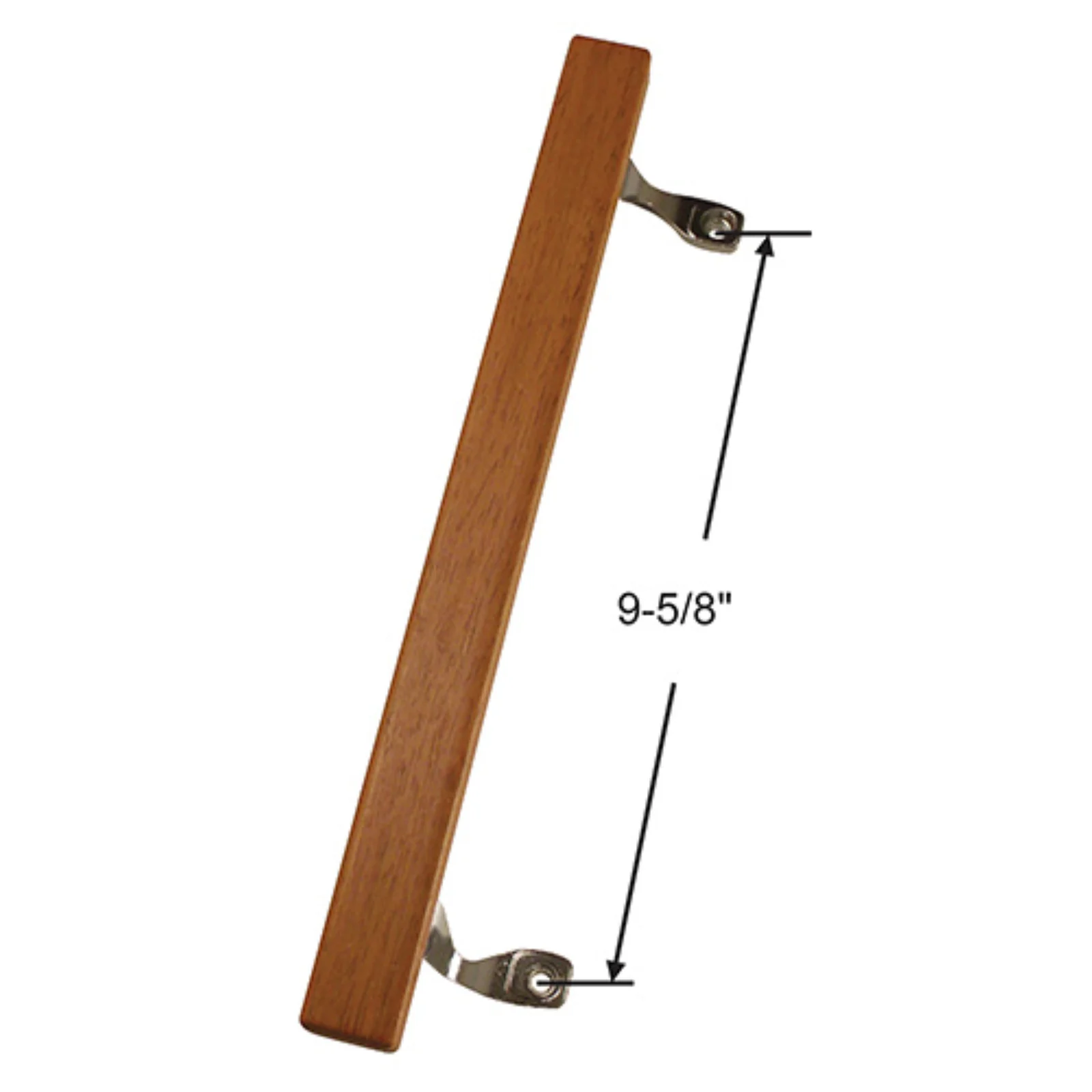 Canyon Door Supply (DH-17542) Wood Door Handle w/ Chrome Bracket 2 Screws Included, 9-5/8″ Hole Space, view 3