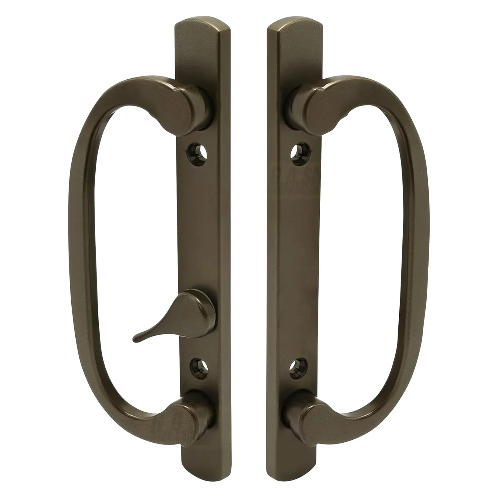 Canyon Door Supply (DH-211-BRONZE) Legacy Handle Set for Sliding Doors, 3-15/16″ Hole Space- BRONZE- OFF SET LATCH