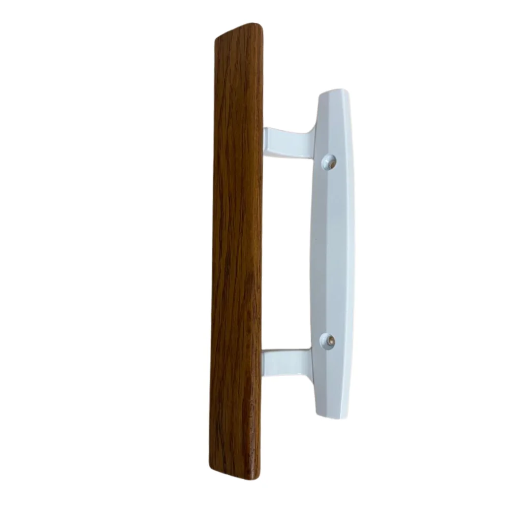 Canyon Door Supply (DH-207-W) Wood Grip Pull Handle for Sliding Door, 3-15/16″ Hole Space – White, view 3
