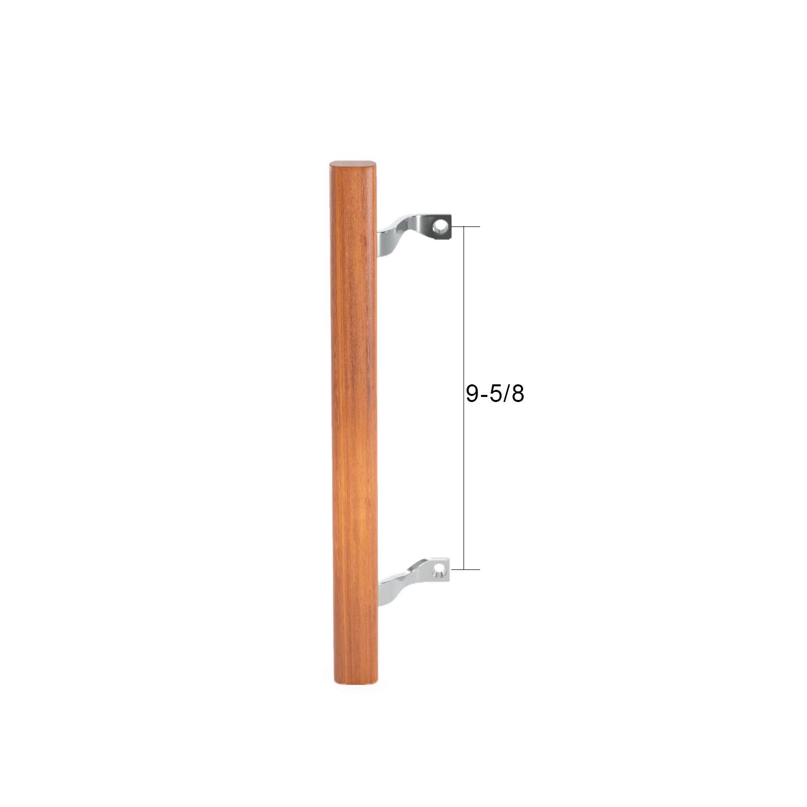 Canyon Door Supply (DH-17542) Wood Door Handle w/ Chrome Bracket 2 Screws Included, 9-5/8″ Hole Space, view 2