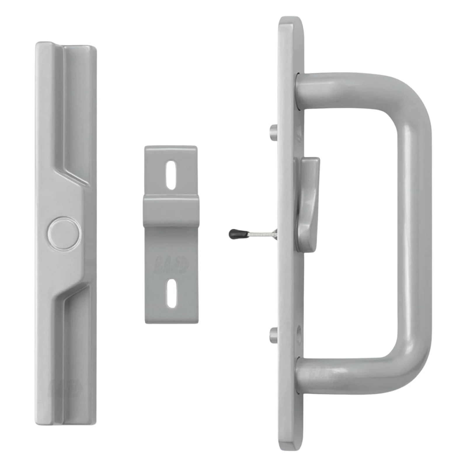 Canyon Door Supply (DH-204-C-S) Handle for Sliding Door, 3-15/16″ Hole Space – Center Latch, Grey